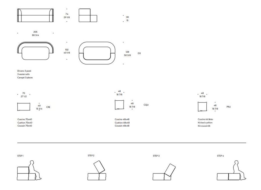 Раскладной диван LIU JO Soft Island Indoor Sofa