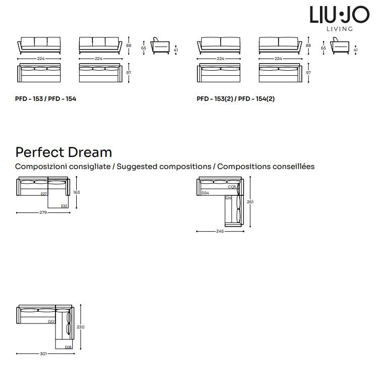 Модный модульный диван LIU JO Perfect Dream Sectional Sofa
