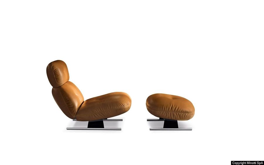 Кресло с пуфом для ног Minotti Libra