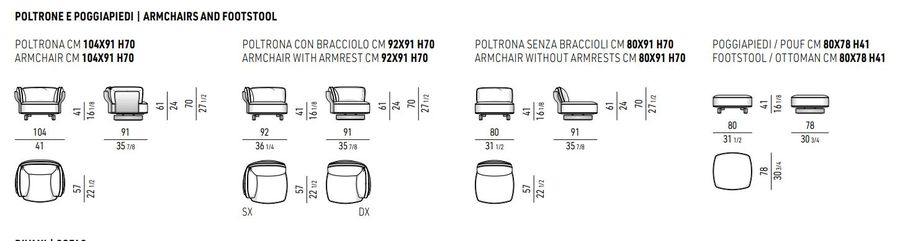 Дизайнерское кресло для сада Minotti Saki "Outdoor"