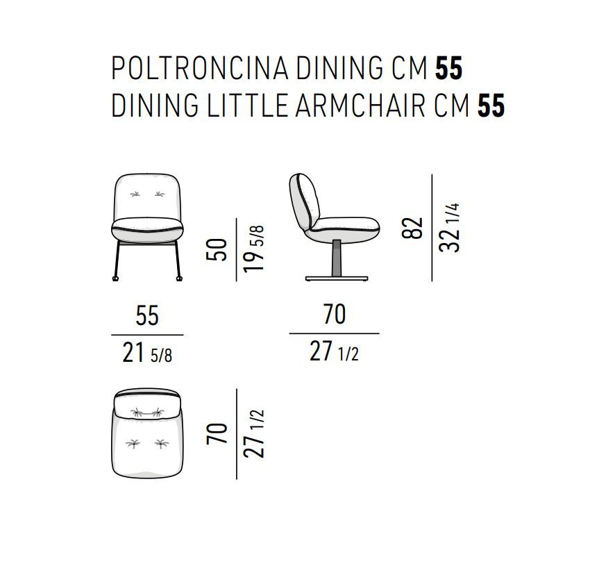 Мягкий стул Minotti LIbra "Dining"