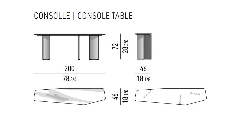 Элегантная консоль Minotti Yves "Console"