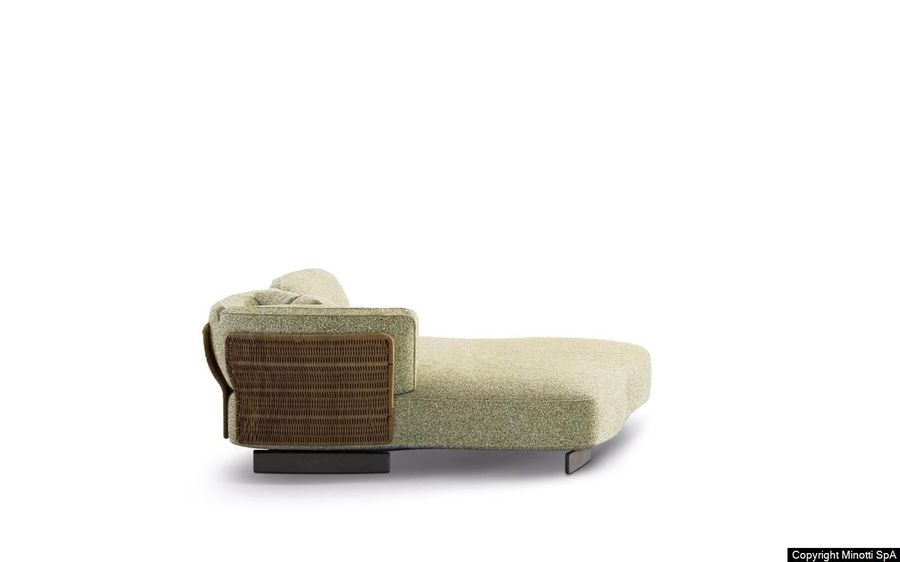 Плетеный диван из ротанга Minotti Saki "Cord" Outdoor