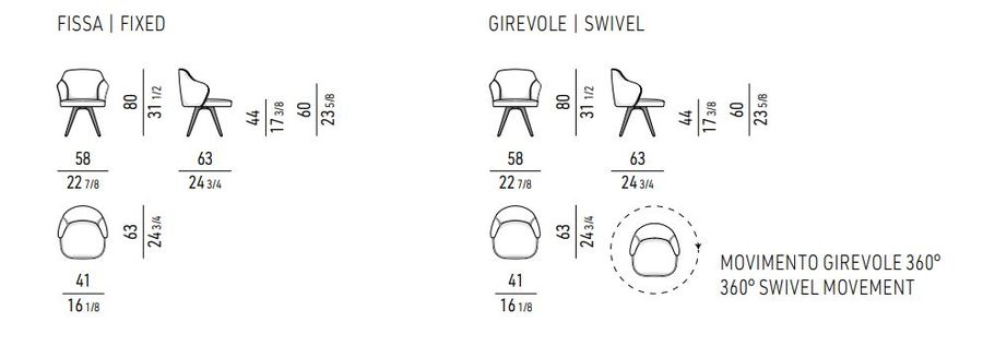 Удобный стул Minotti Leslie "Lounge"