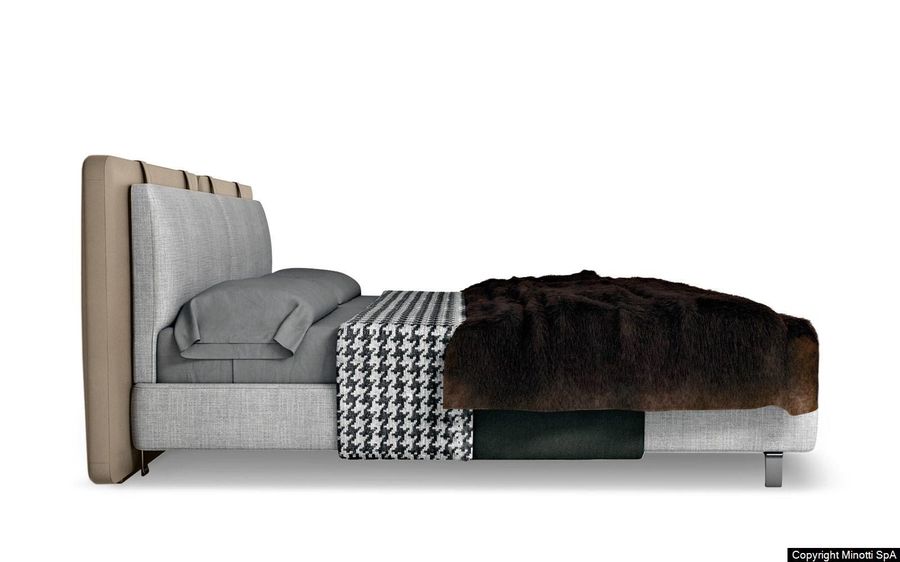 Кровать с мягким изголовьем Minotti Tatlin Soft