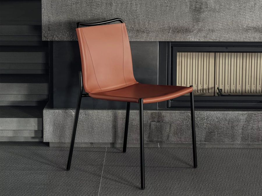 Кожаный стул Bontempi Casa Shape