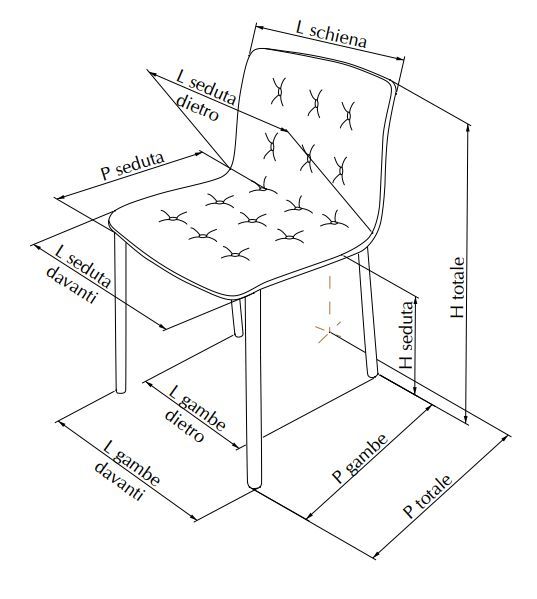 Обеденный стул Bontempi Casa Kuga