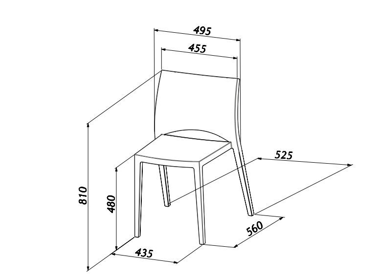 Обеденный стул Bontempi Casa Aqua