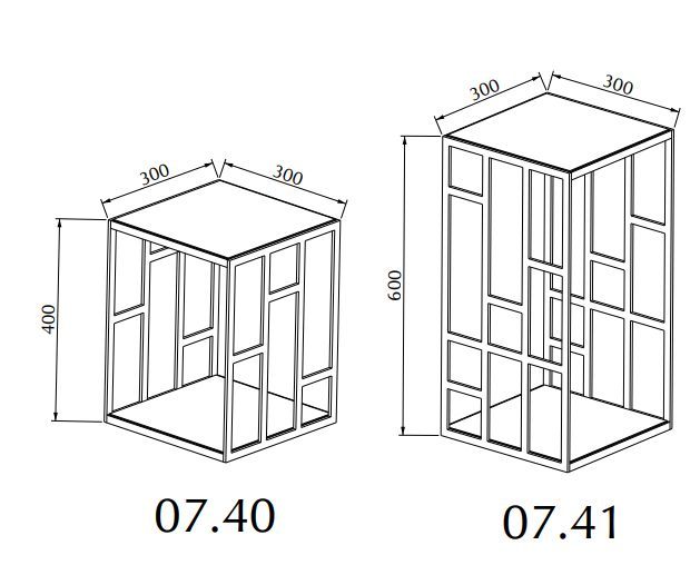 Квадратный столик Bontempi Casa Manhattan