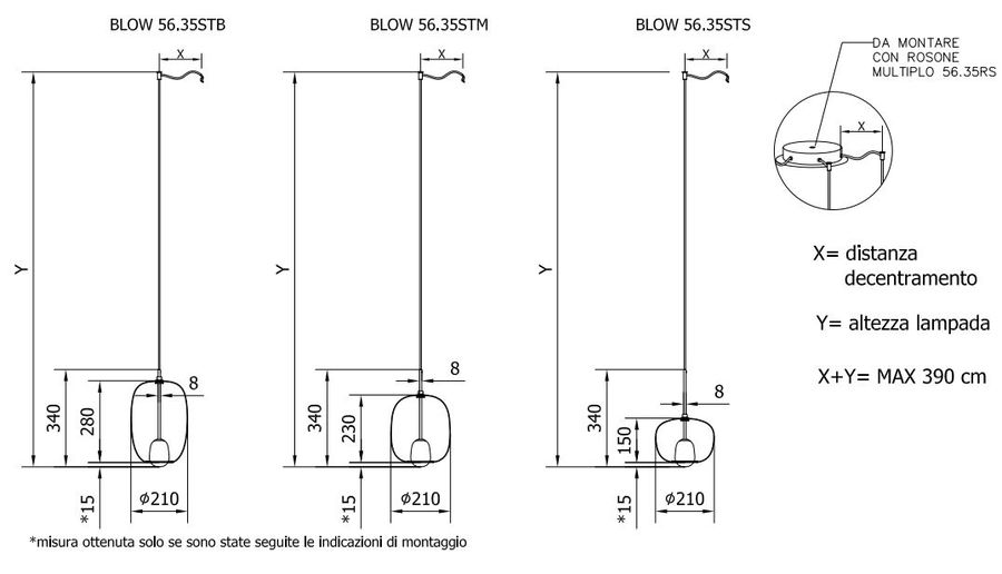 Стильный светильник Bontempi Casa Blow