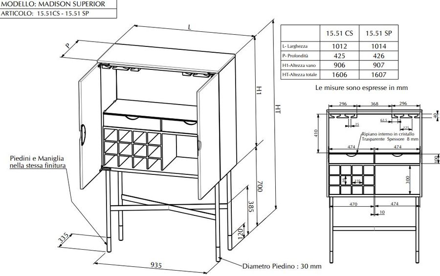 Высокий буфет Bontempi Casa Madison Superior
