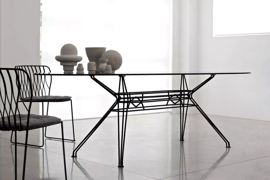 Стеклянный стол Bontempi Casa Sander Открытый