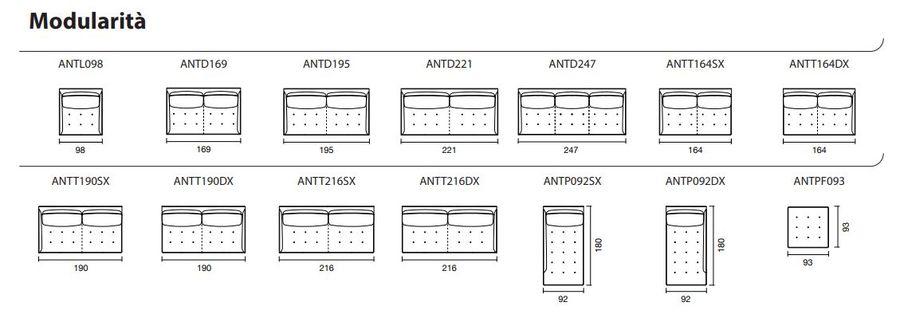 Модульный диван Bontempi Casa Antares