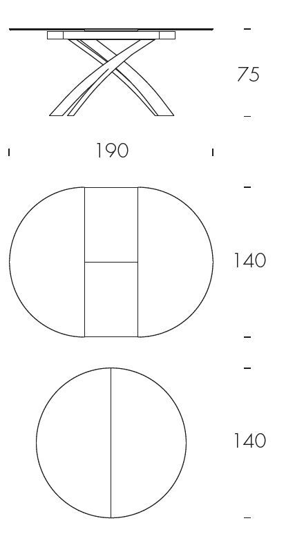 Стол-трансформер Tonin Casa Style Round Ext T8109ALR