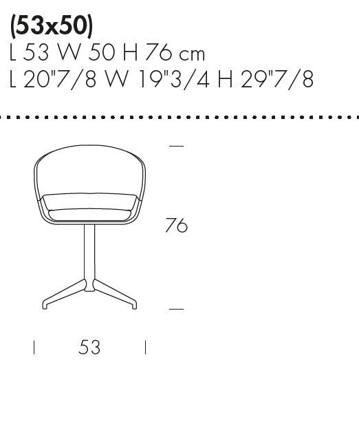 Вращающийся стул Tonin Casa Hollywood_swivel T8321SWI