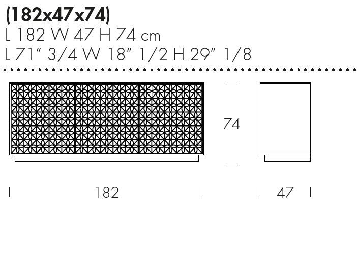 Модный буфет Tonin Casa Off T8648A