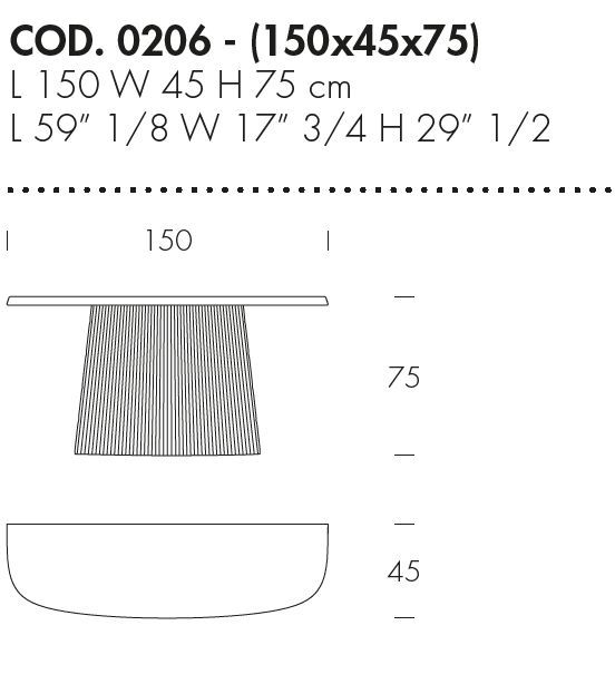 Стильная консоль Tonin Casa Adone Plissè_silk wood T6110W