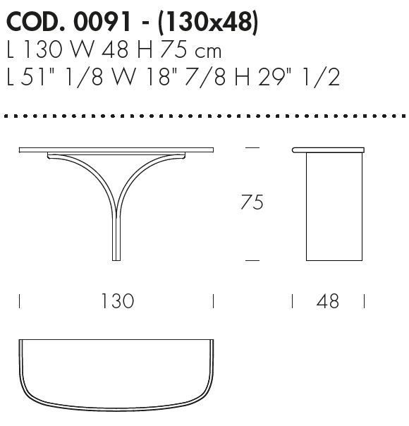 Настенная консоль Tonin Casa Arco T6605