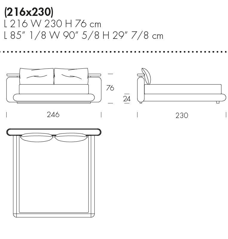 Дизайнерская кровать Tonin Casa Aliante T7850