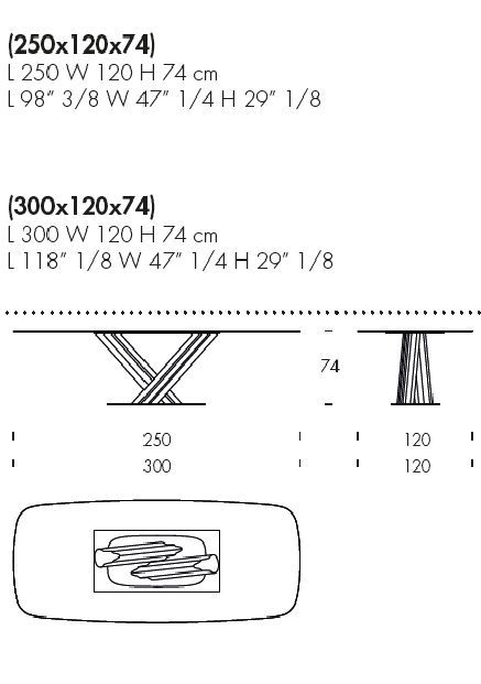 Элегантный стол Tonin Casa Sipario Ceramic T8325FSC