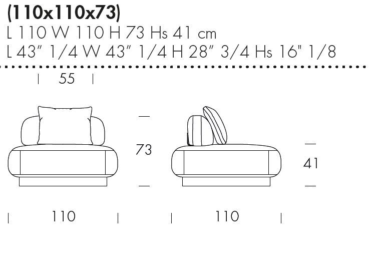 Модульный диван Tonin Casa Domus T7393P, T7393G