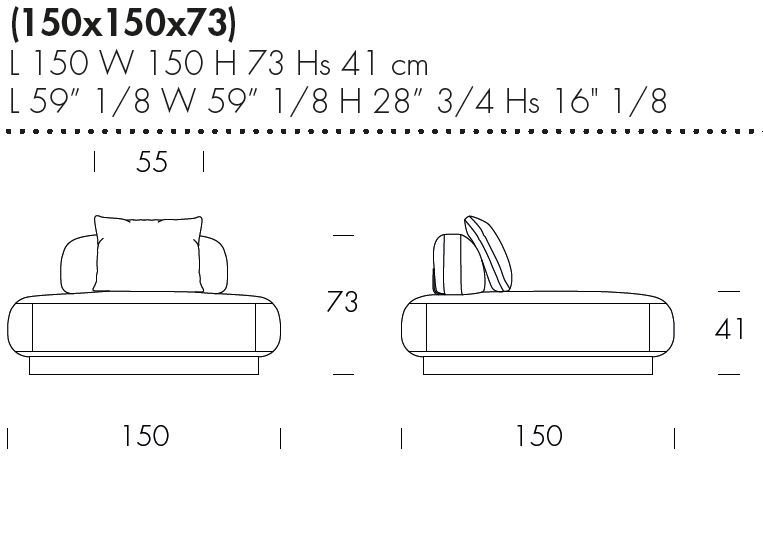 Модульный диван Tonin Casa Domus T7393P, T7393G