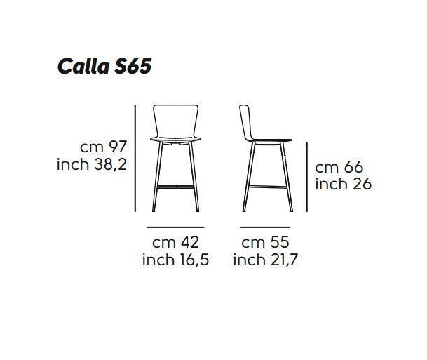 Удобный стул Midj Calla S65 M PP