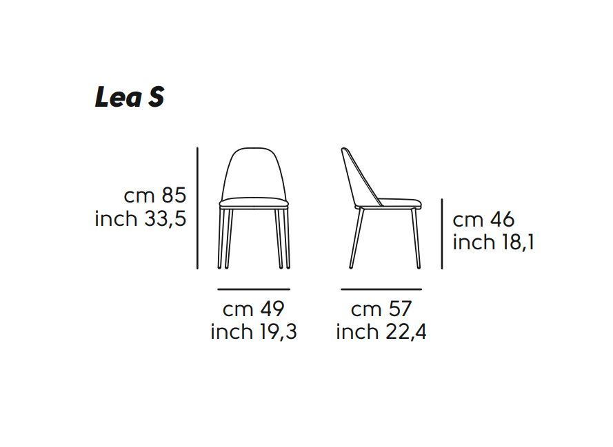 Дизайнерский стул Midj Lea S M TS/L