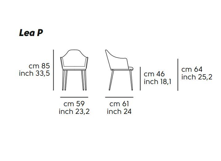 Элегантный стул Midj Lea P M TS/L
