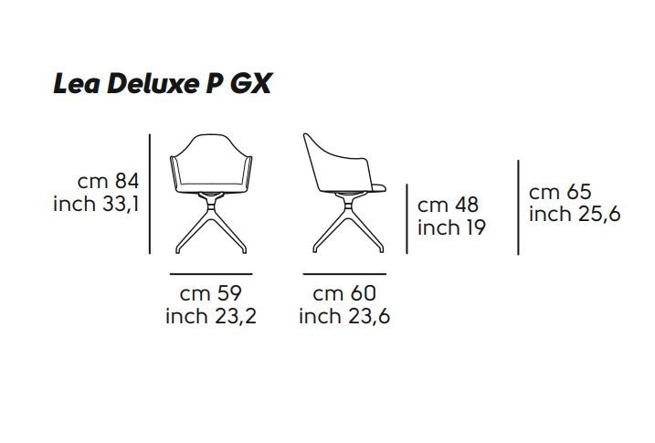 Вращающийся стул Midj Lea Deluxe P GX TS