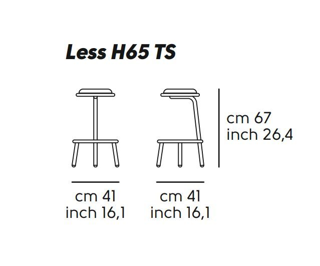Современный табурет Midj Less H65 M LG