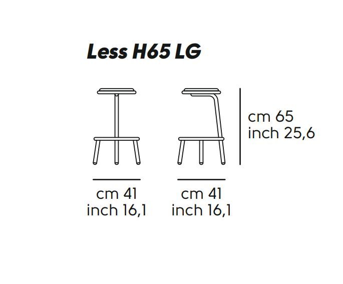 Модный табурет Midj Less H65 M TS