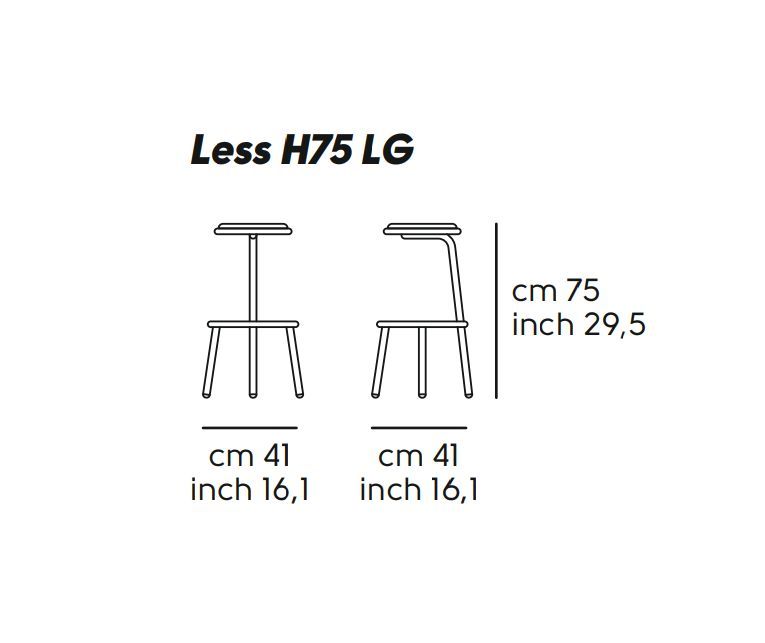 Дизайнерский табурет Midj Less H75 M TS