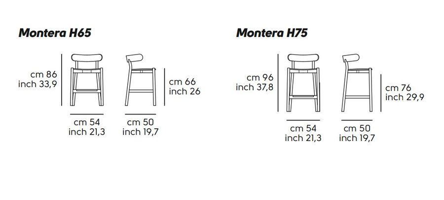 Дизайнерский стул Midj Montera H65 L TS, H75 L TS