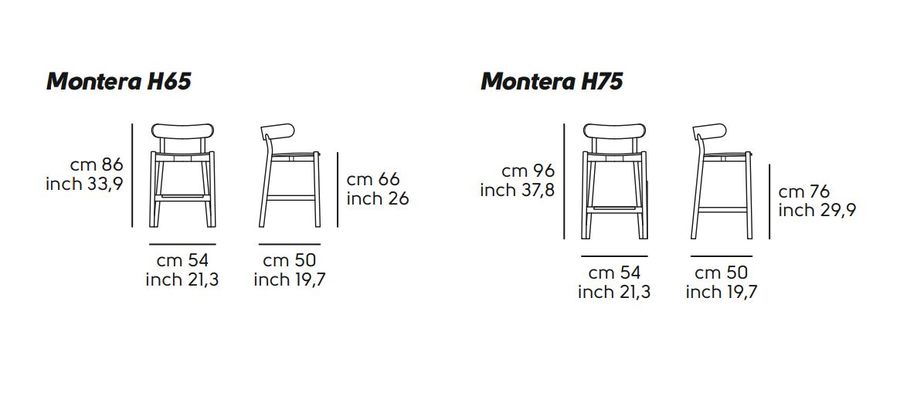 Деревянный стул Midj Montera H65 L LG, H75 L LG