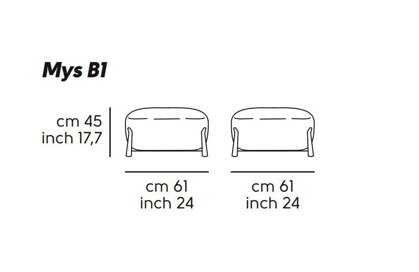 Мягкий пуф Midj Mys B1 M TS