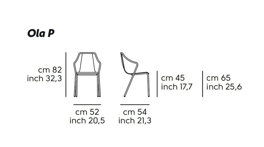 Уличный стул Midj Ola P M INOX