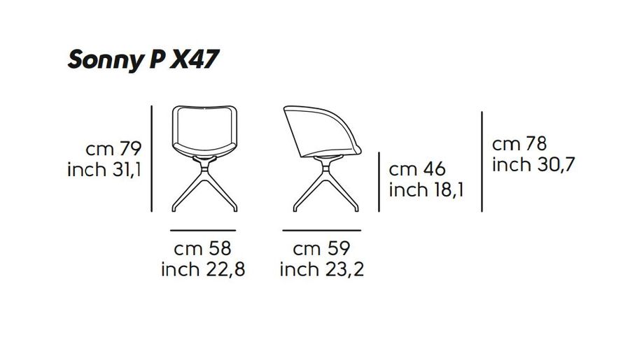 Удобный стул Midj Sonny P X47 TS