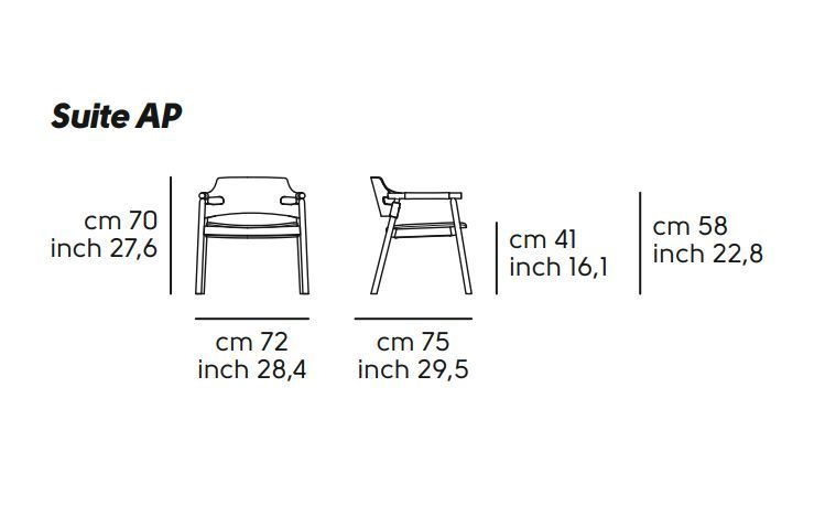 Дизайнерский стул Midj Suite AP L CU