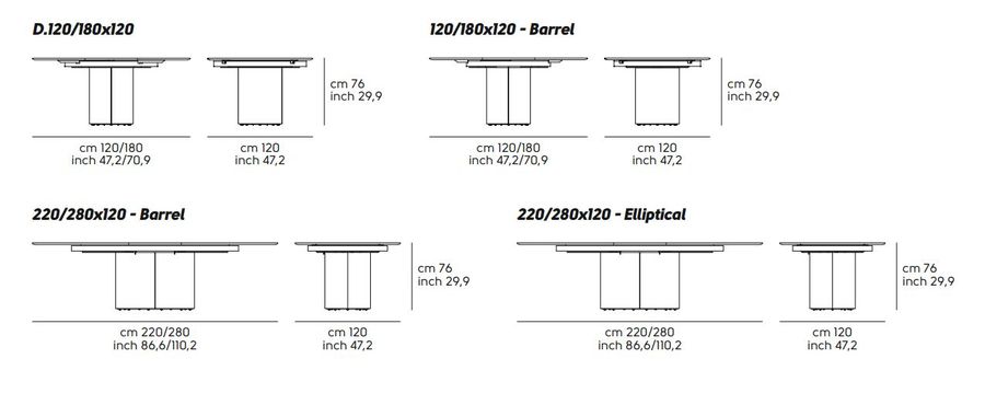 Раздвижной стол Midj Sesamo