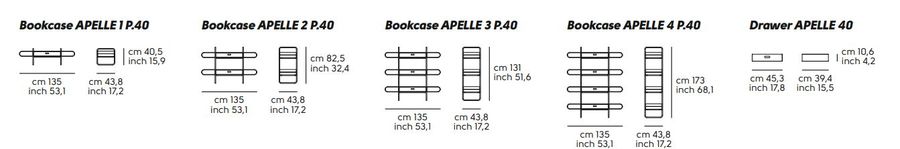 Книжный стеллаж Midj Apelle