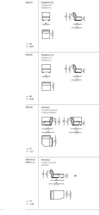 Дизайнерский диван Desiree Hab