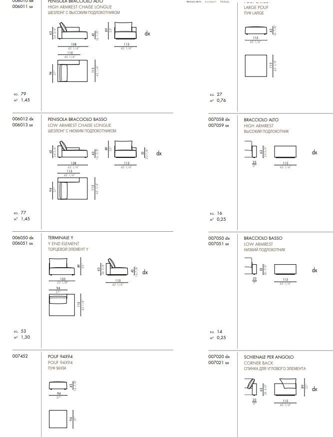 Модульный диван Desiree Zenit