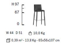 Стильный барный стул Frag Bella C FG 320.15, Bella B FG 320.16