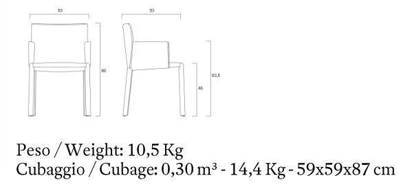 Стул с подлокотниками Frag Blyn P FG53301