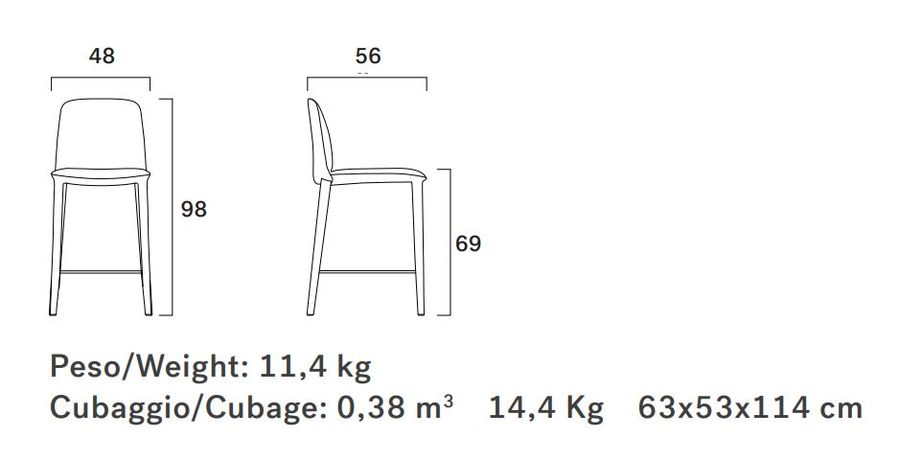 Барный стул Frag Elf C FG49710, Elf B FG49711