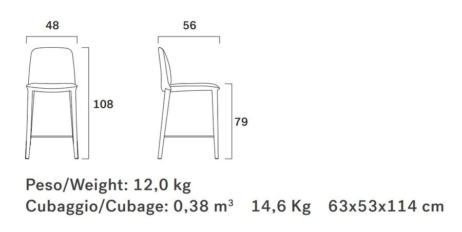 Барный стул Frag Elf C FG49710, Elf B FG49711