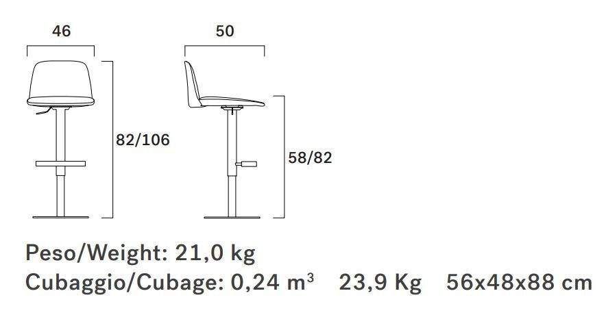 Дизайнерский стул для бара Frag Elf GP FG49712