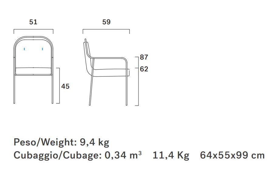 Стул с подлокотниками Frag Olimpia P FG50101