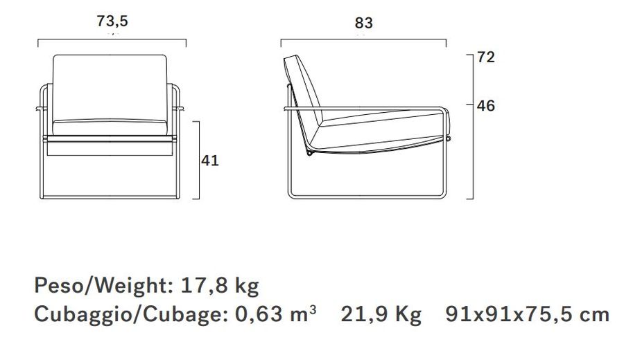 Дизайнерское кресло Frag Riviera FG49900